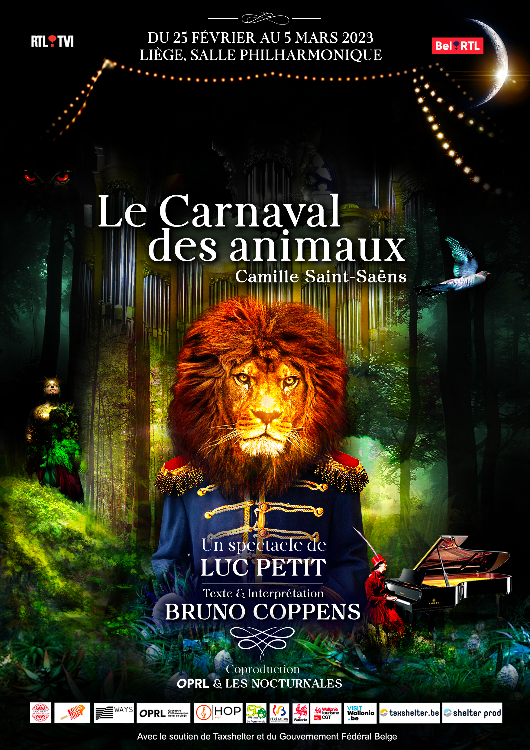 Affiche Spectacle Carnaval des Animaux de Luc Petit 
