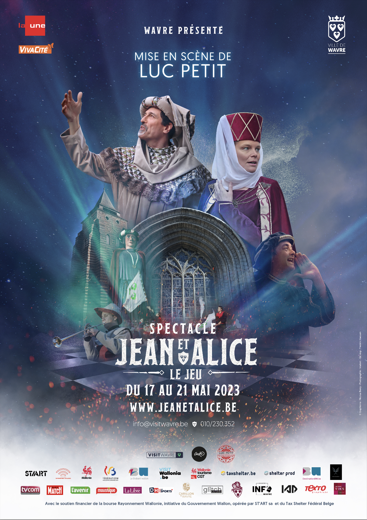 Affiche spectacle Jean et Alice, Luc Petit, Wavre 2023